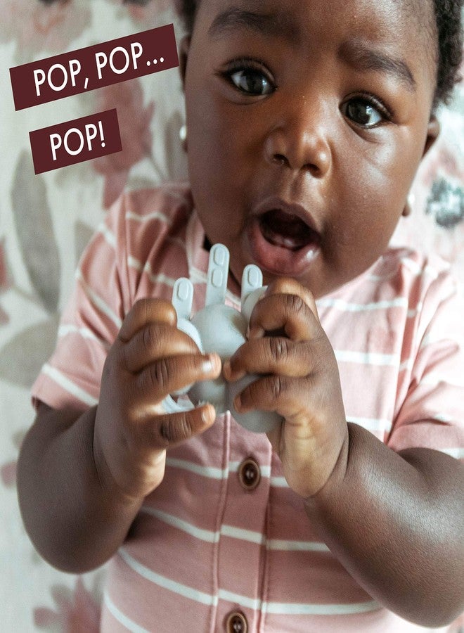 Doddle & Co. The Chew Teether with Poppable Bubbles | Toddler Teething Fidget Toy for Baby | Enhaces Oral Fit & Easy to Hold & Grab | Helps in Development for New Born Babies | Pack of 2 | Ant + Rain - Image 5